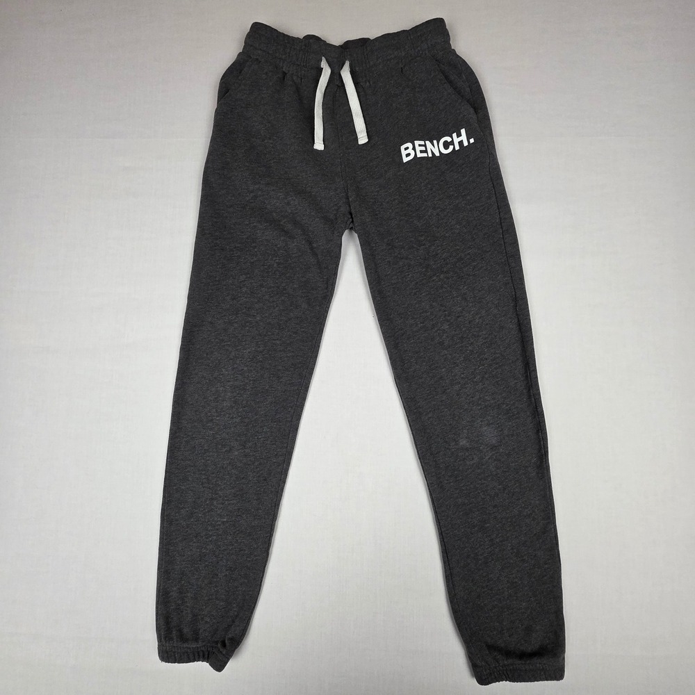 Bench Fleece Jogger Sweatpants Kids XL 14/16 Gray Logo Drawstring Cotton Blend - Picture 2 of 9